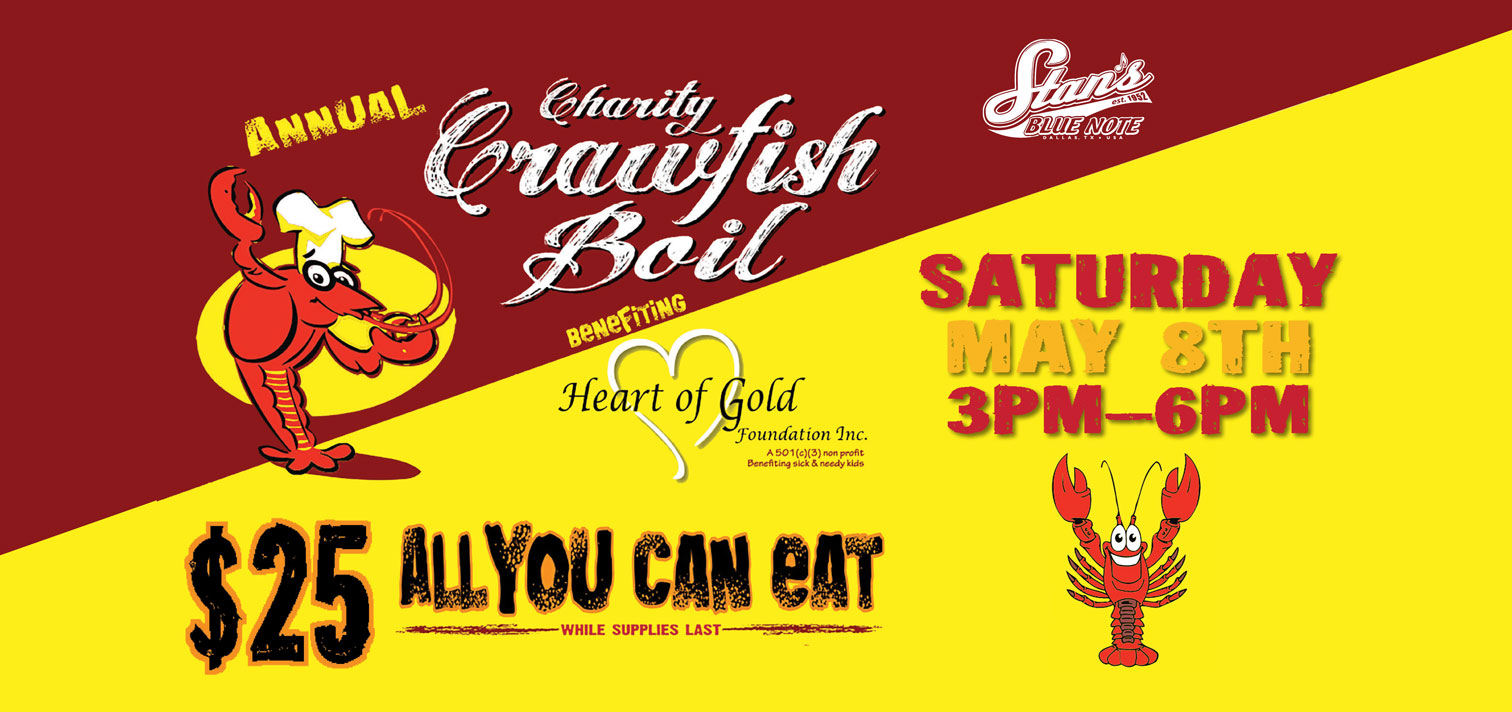 Crawfish Boil Heart of Gold 2021 all you can eat